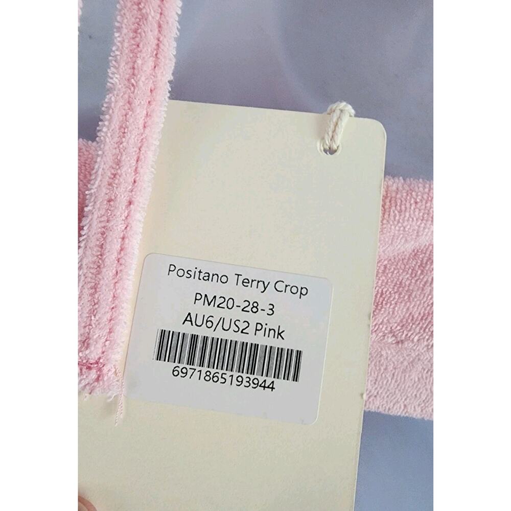 PEPPERMAYO Positano Terry Crop Halter Top Ladies US Size 2 Small Euro Summer - Picture 4 of 6